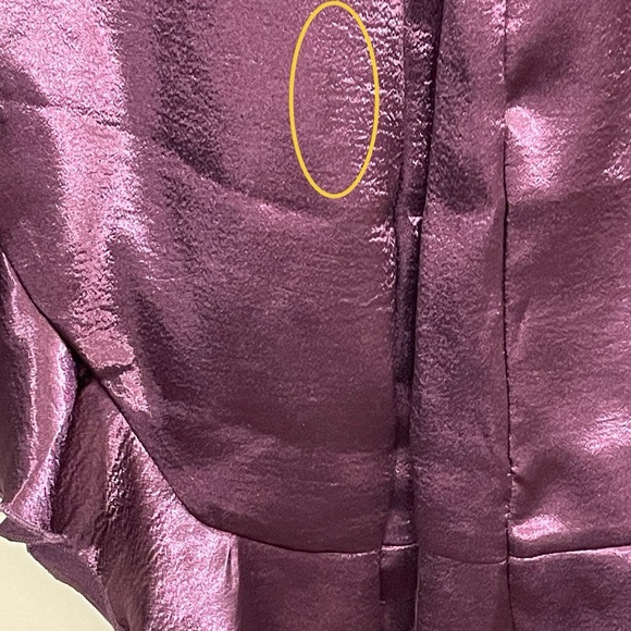 INTIMATELY by FREE PEOPLE NWOT Chasing Love Ruffle Satin Pajama in Precious Wine - Picture 7 of 13